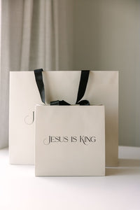Jesus is King White Gift Bag