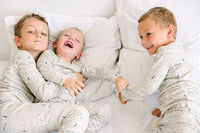 Walking on Water PJ Long Sleeve Set Ribbed Cotton-Bamboo Blend