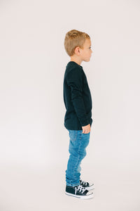 Black Prayer Pocket Long Sleeve Shirt Cotton