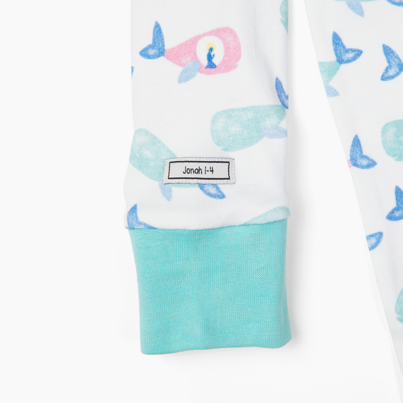 Jonah Teal PJ Long Sleeve Set Cotton