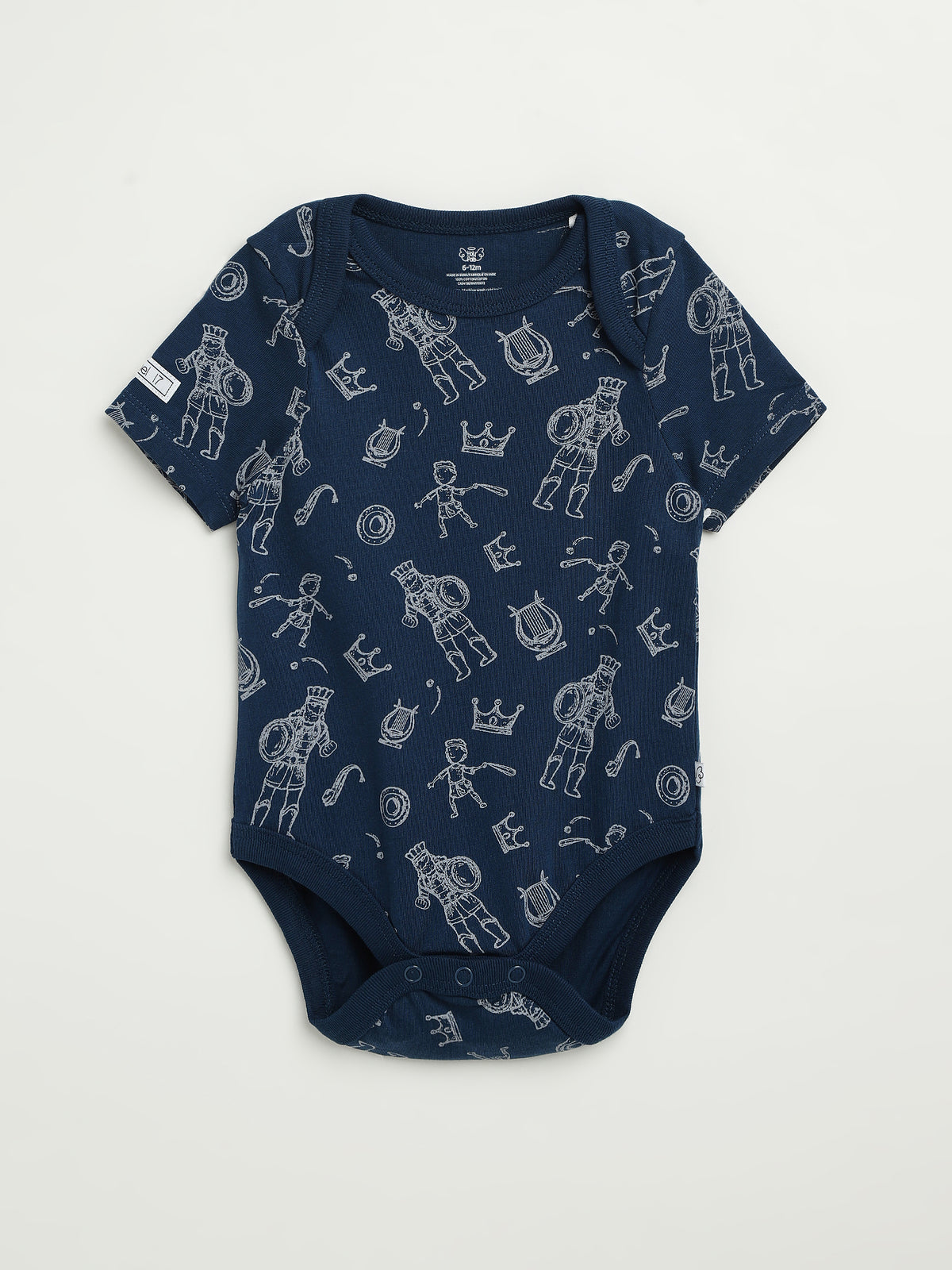 David & Goliath Sailor Blue Short Sleeve Bodysuit Cotton
