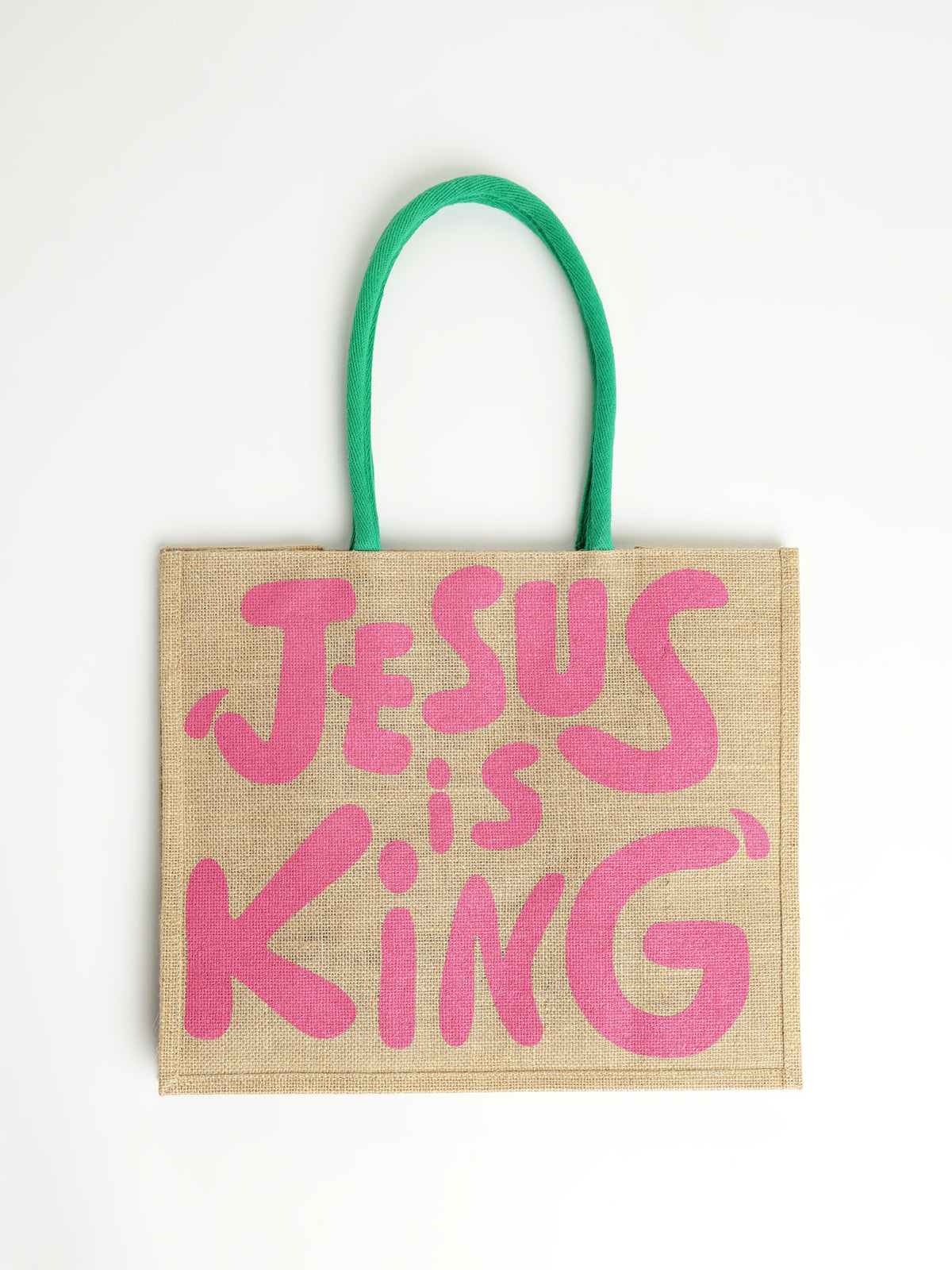 Jesus is King Large Tote Bag