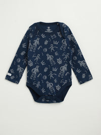 David & Goliath Sailor Blue Long Sleeve Bodysuit Cotton