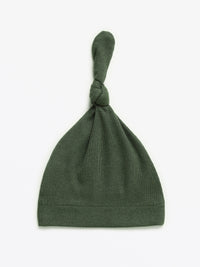 Solid Olive Hat Ribbed Cotton-Bamboo Blend