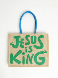 Jesus is King Large Tote Bag