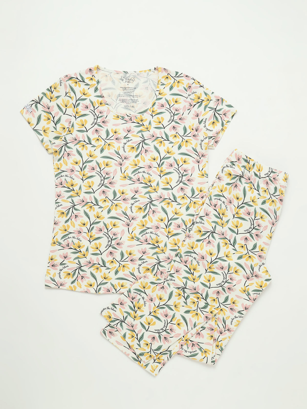 Consider the Lilies Women's PJ Set Cotton