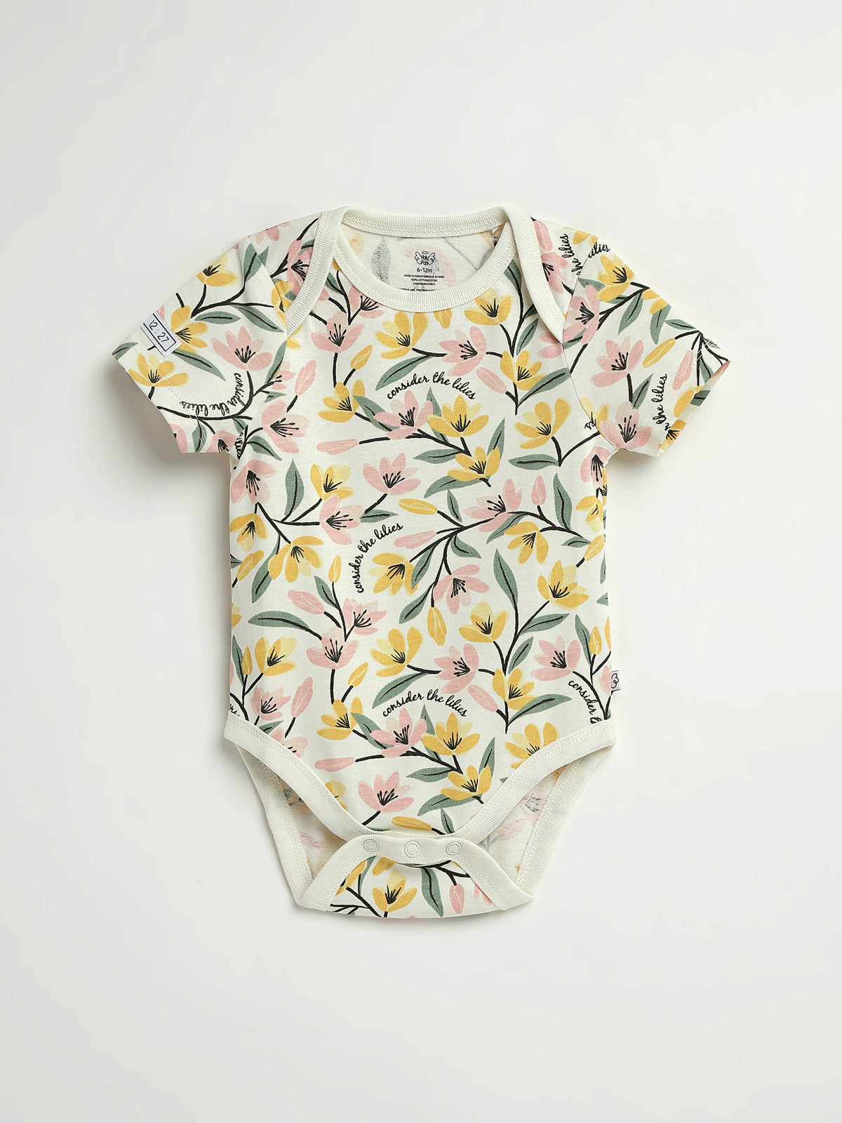 Consider the Lilies Short Sleeve Bodysuit Cotton