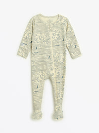 Walking on Water PJ Footed Onesie Ribbed Cotton-Bamboo Blend