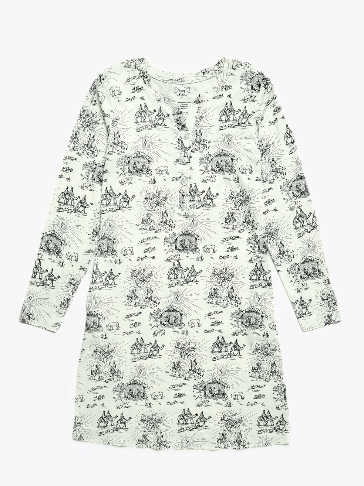 O Little Town of Bethlehem Womens Nightgown PJ Cotton