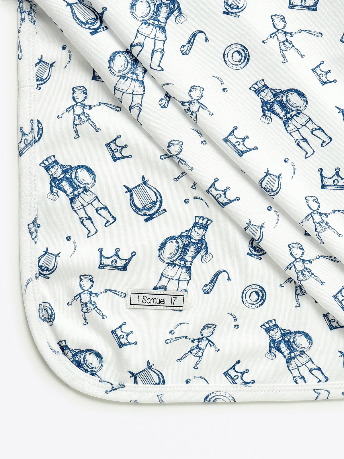 David & Goliath Blue Swaddle Cotton