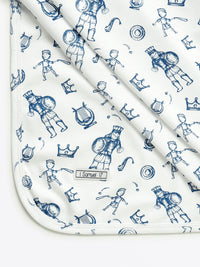 David & Goliath Blue Swaddle Cotton