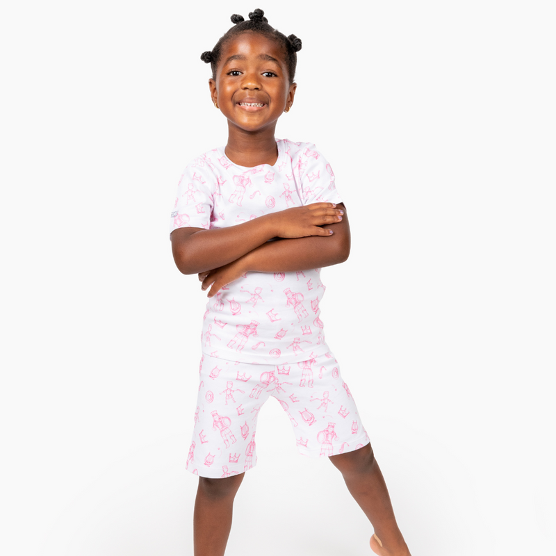 David & Goliath Pink PJ Shorts Set Cotton