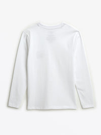 White Prayer Pocket Long Sleeve Shirt Cotton
