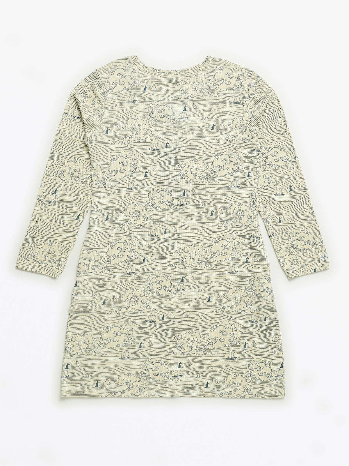 Walking on Water Womens Nightgown PJ Ribbed Cotton-Bamboo Blend