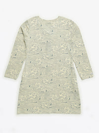 Walking on Water Womens Nightgown PJ Ribbed Cotton-Bamboo Blend