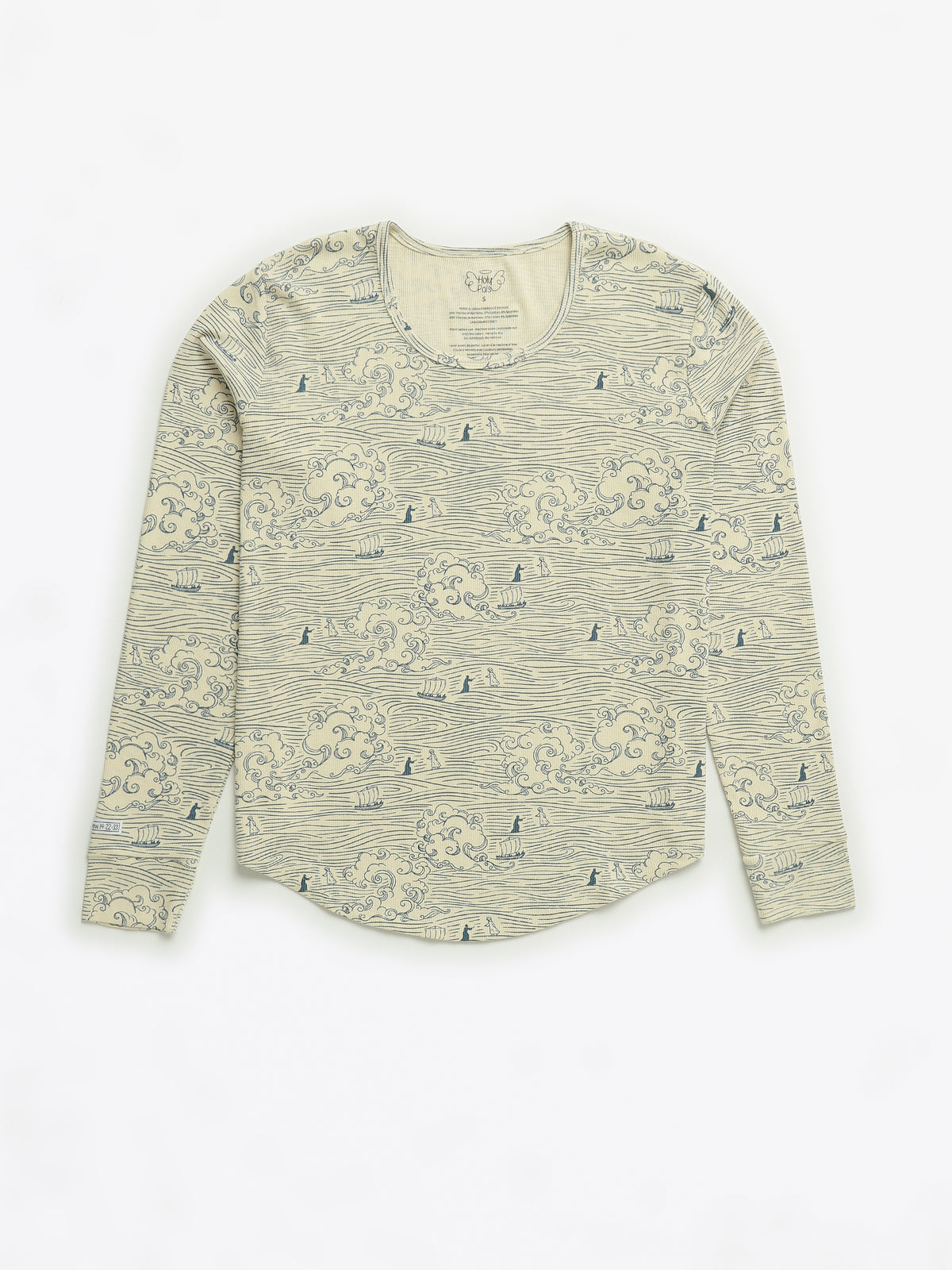 Walking on Water Womens PJ Jogger Set Ribbed Cotton-Bamboo Blend