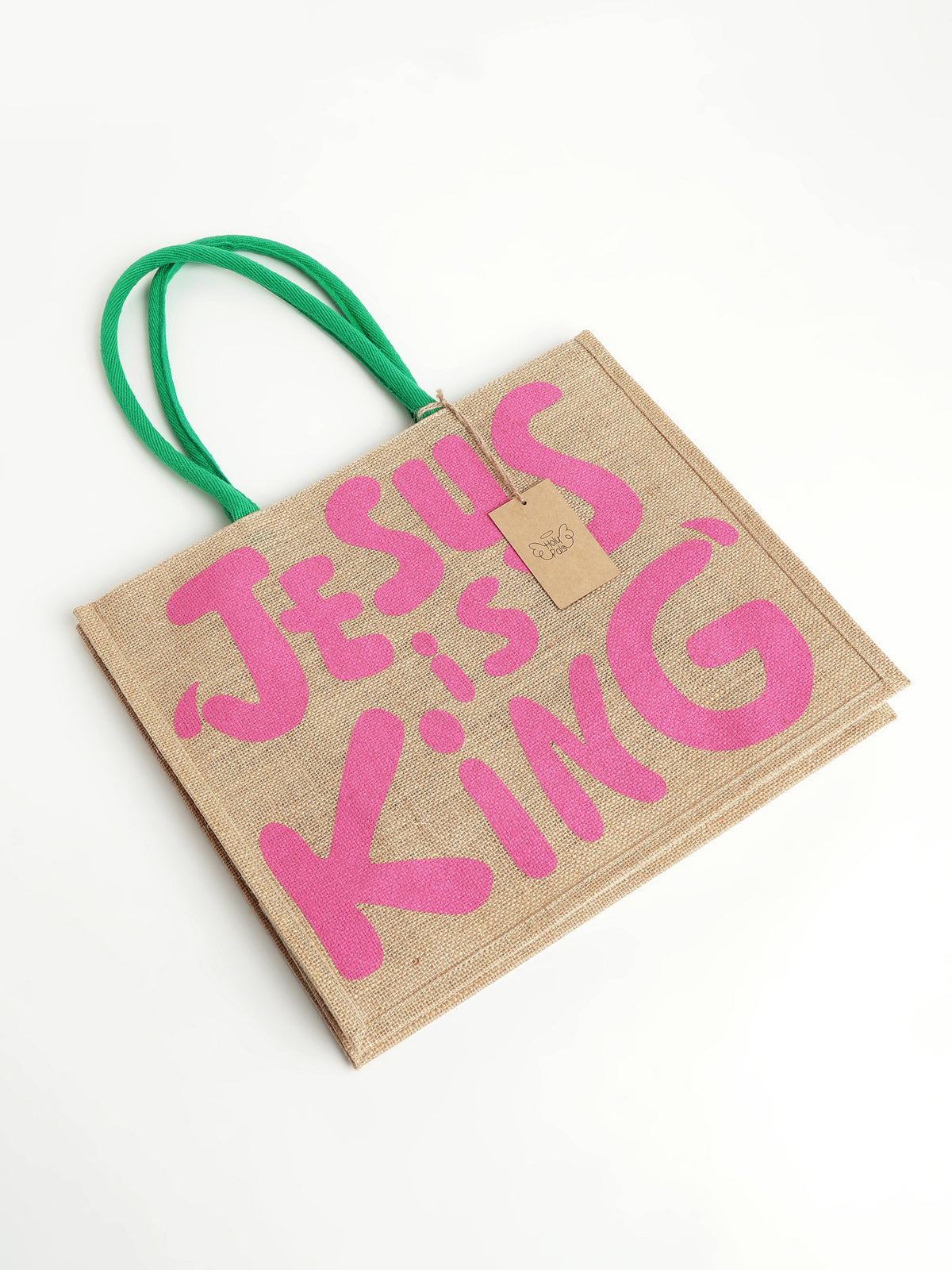 Jesus is King Large Tote Bag