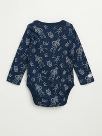 David & Goliath Sailor Blue Long Sleeve Bodysuit Cotton