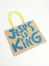 Jesus is King Large Tote Bag