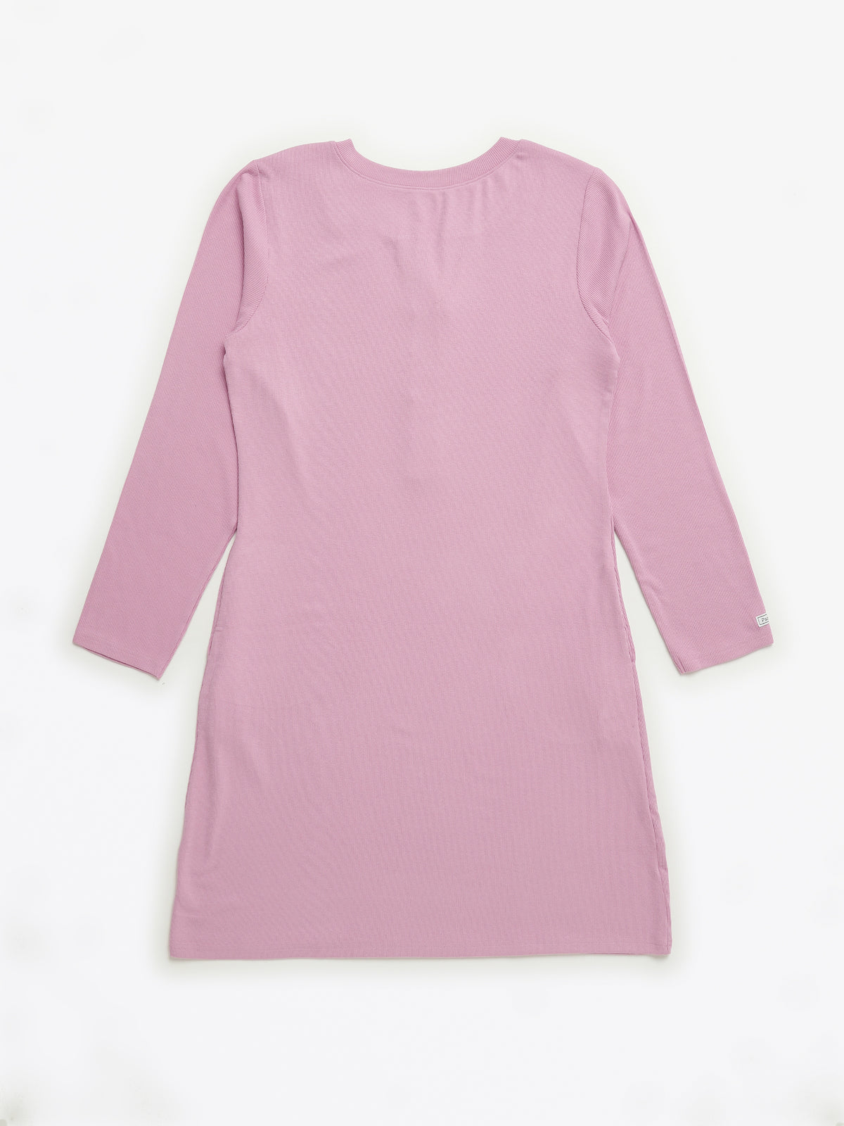 Solid Mauve Womens Nightgown PJ Ribbed Cotton-Bamboo Blend