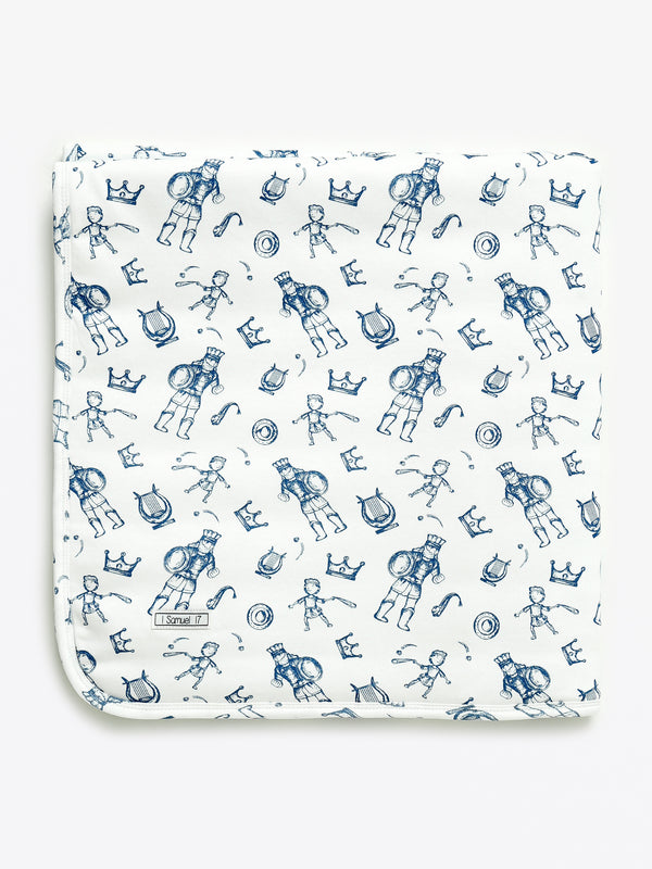 David & Goliath Blue Blanket Cotton