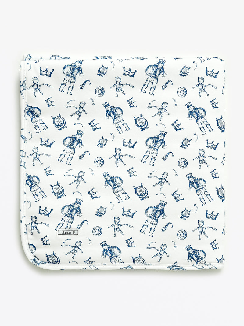 David & Goliath Blue Blanket Cotton