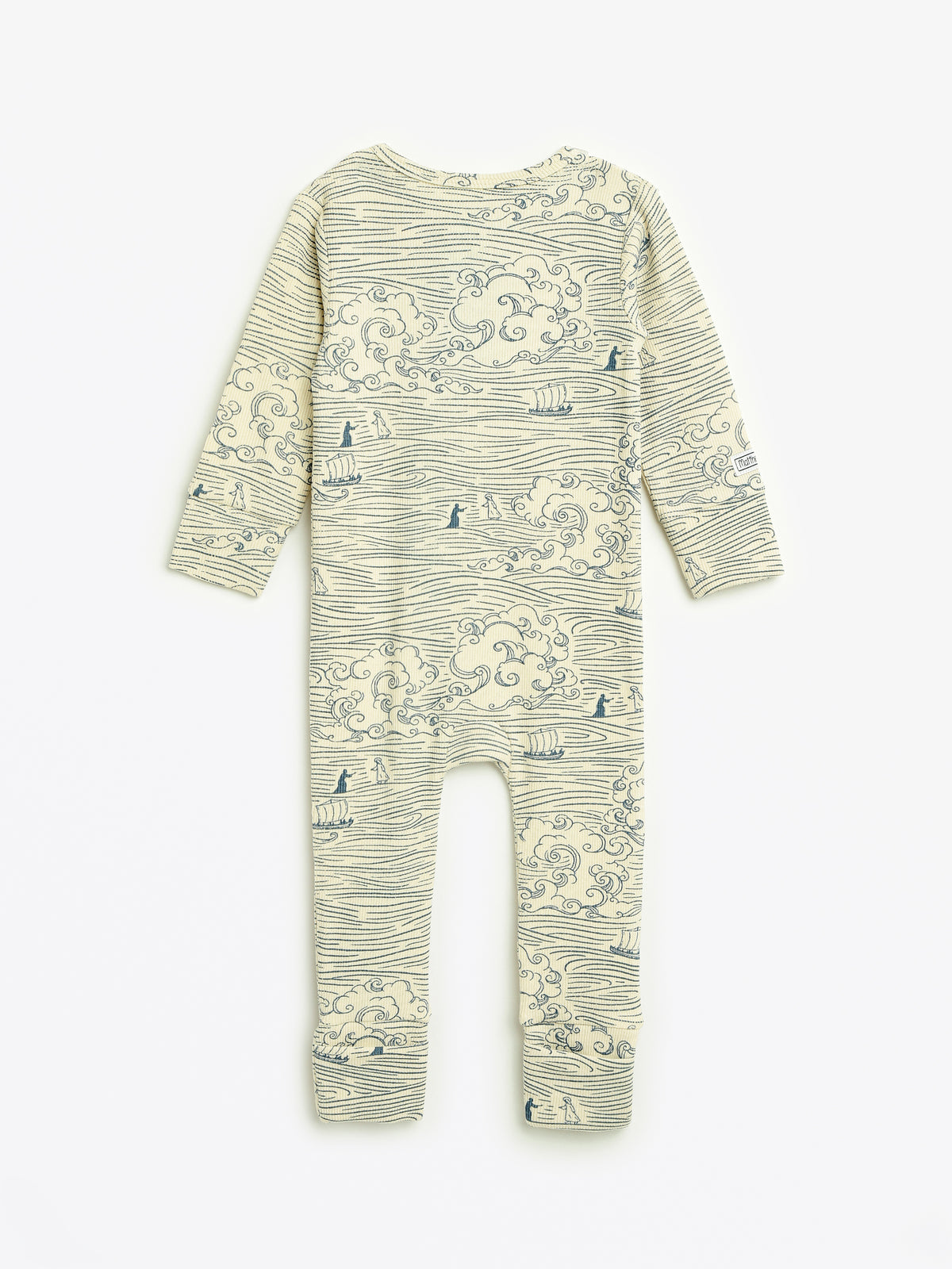 Walking on Water PJ Footless Onesie Ribbed Cotton-Bamboo Blend