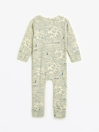 Walking on Water PJ Footless Onesie Ribbed Cotton-Bamboo Blend