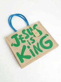 Jesus is King Large Tote Bag