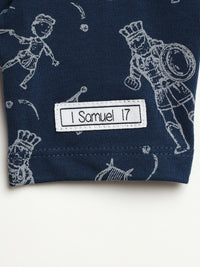David & Goliath Sailor Blue Short Sleeve Bodysuit Cotton