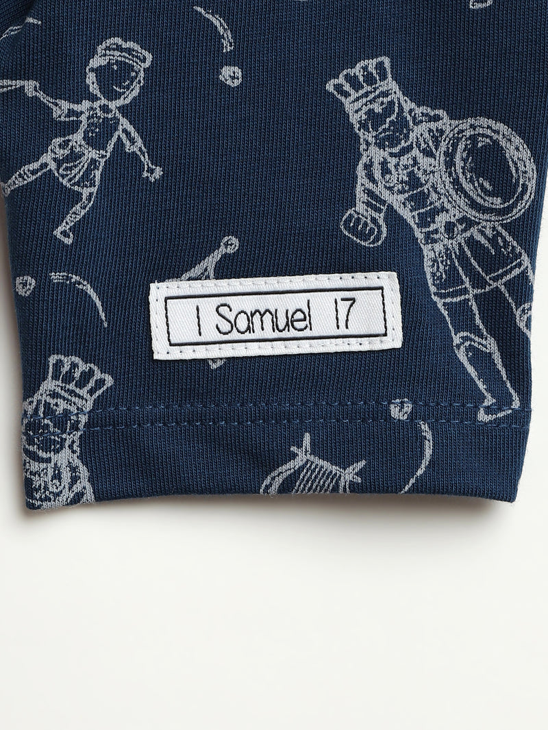 David & Goliath Sailor Blue Short Sleeve Bodysuit Cotton