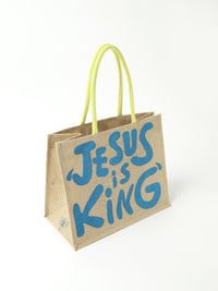 Jesus is King Large Tote Bag