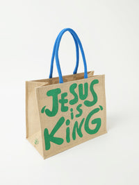 Jesus is King Large Tote Bag