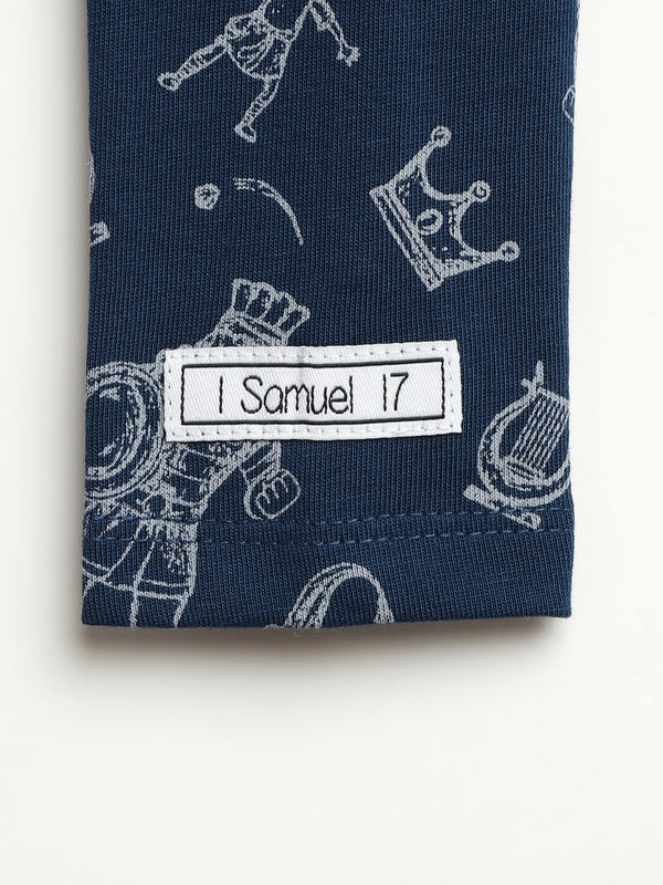 David & Goliath Sailor Blue Long Sleeve Bodysuit Cotton