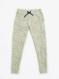 Walking on Water Womens PJ Jogger Set Ribbed Cotton-Bamboo Blend