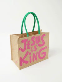 Jesus is King Large Tote Bag