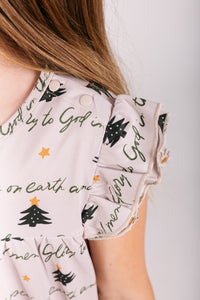 Glory to God Christmas PJ Girls Nightgown Polyester