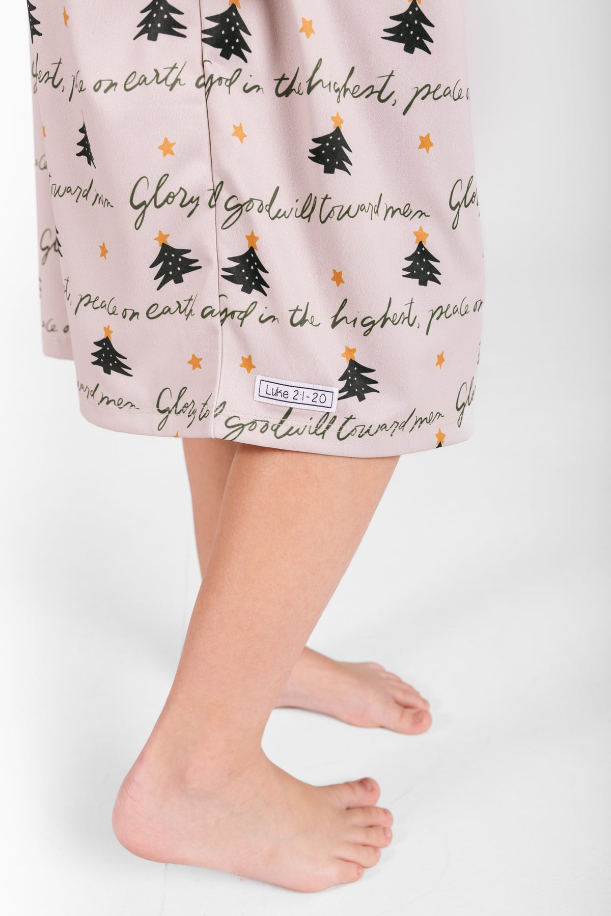 Glory to God Christmas PJ Girls Nightgown Polyester