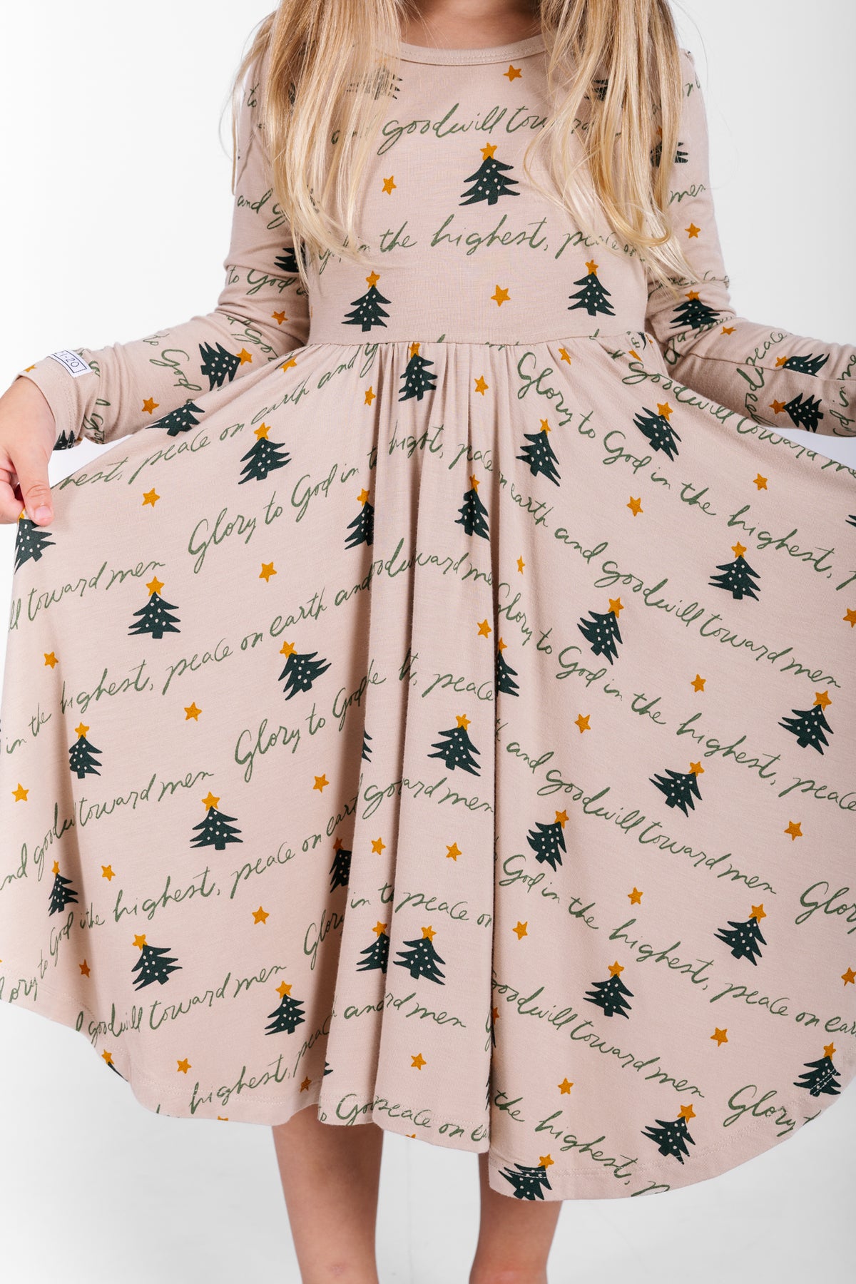 Glory to God Twirl Dress Bamboo