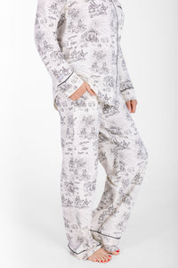 O Little Town of Bethlehem Womens Notch Collar PJ Set Cotton