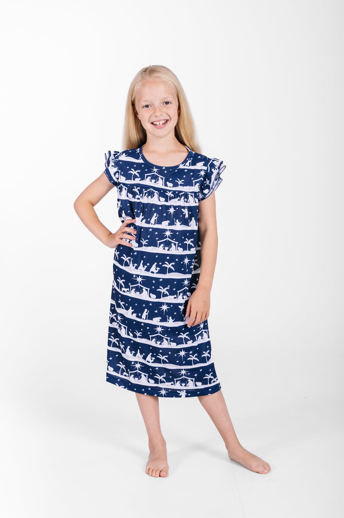 Starry Night PJ Girls Nightgown Polyester