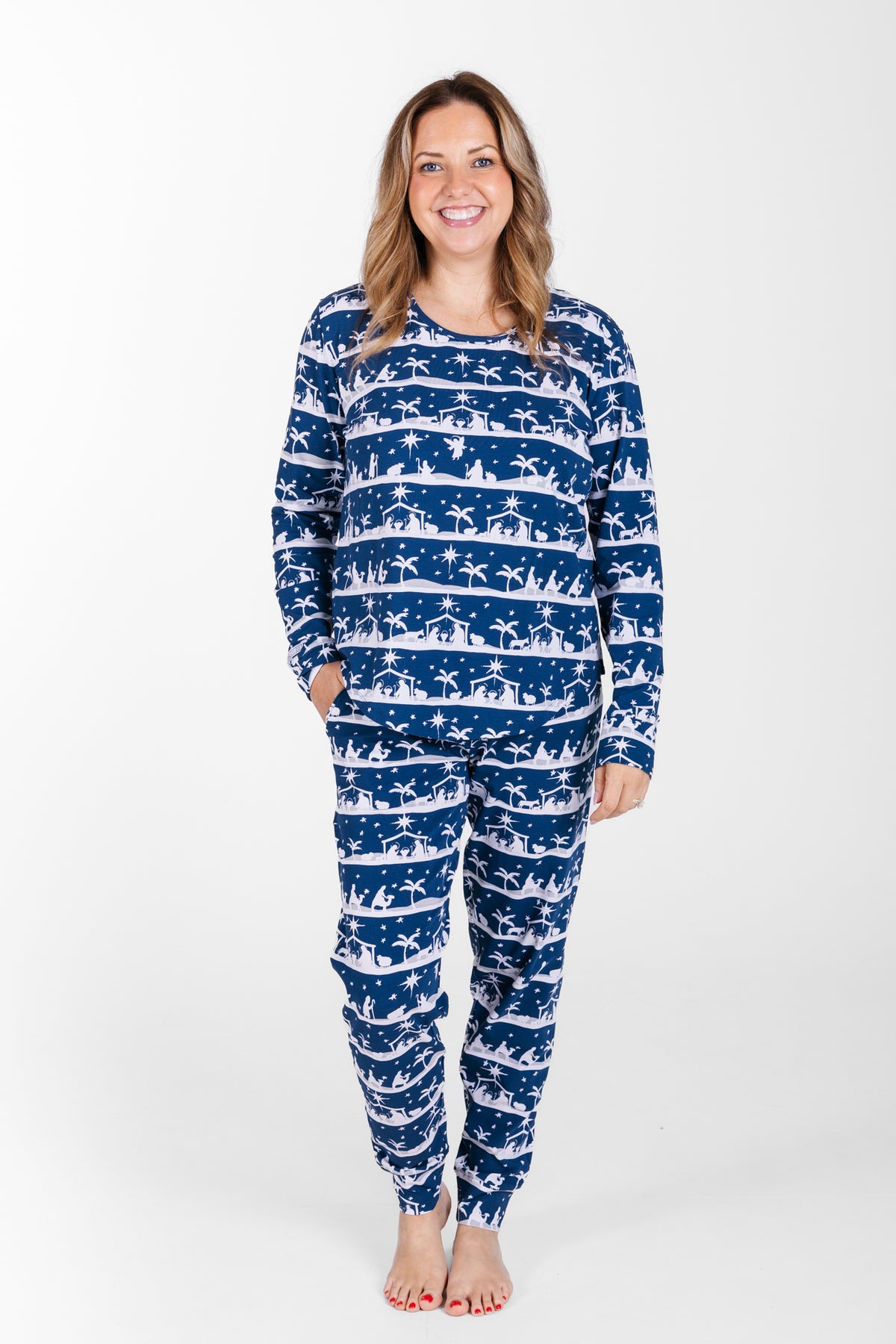 Starry Night Womens Jogger PJ Set Cotton