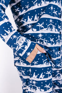 Starry Night Womens Notch Collar PJ Set Cotton