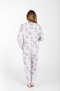 O Little Town of Bethlehem Womens Jogger PJ Set Cotton