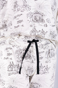 O Little Town of Bethlehem Womens Jogger PJ Set Cotton