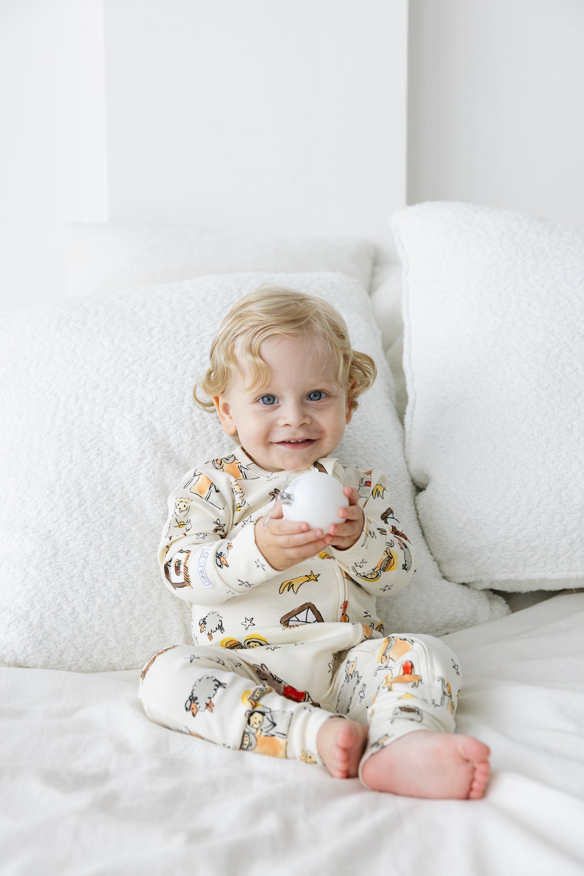 Away in a Manger PJ Footless Onesie Cotton