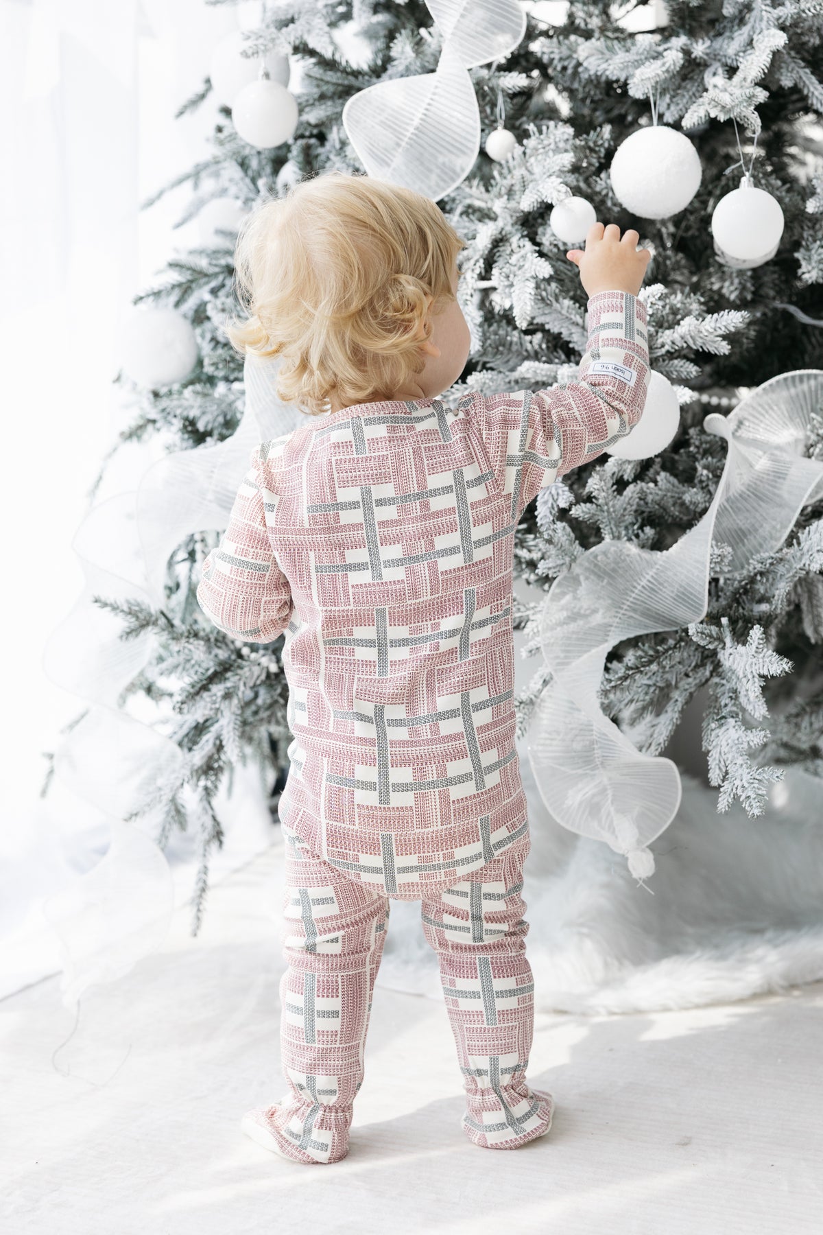 Prophecy Plaid Footed Onesie Cotton