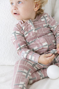 Prophecy Plaid Footed Onesie Cotton