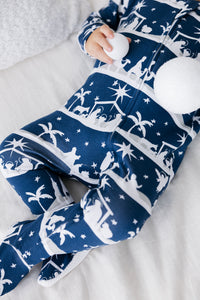 Starry Night Footed Onesie Cotton