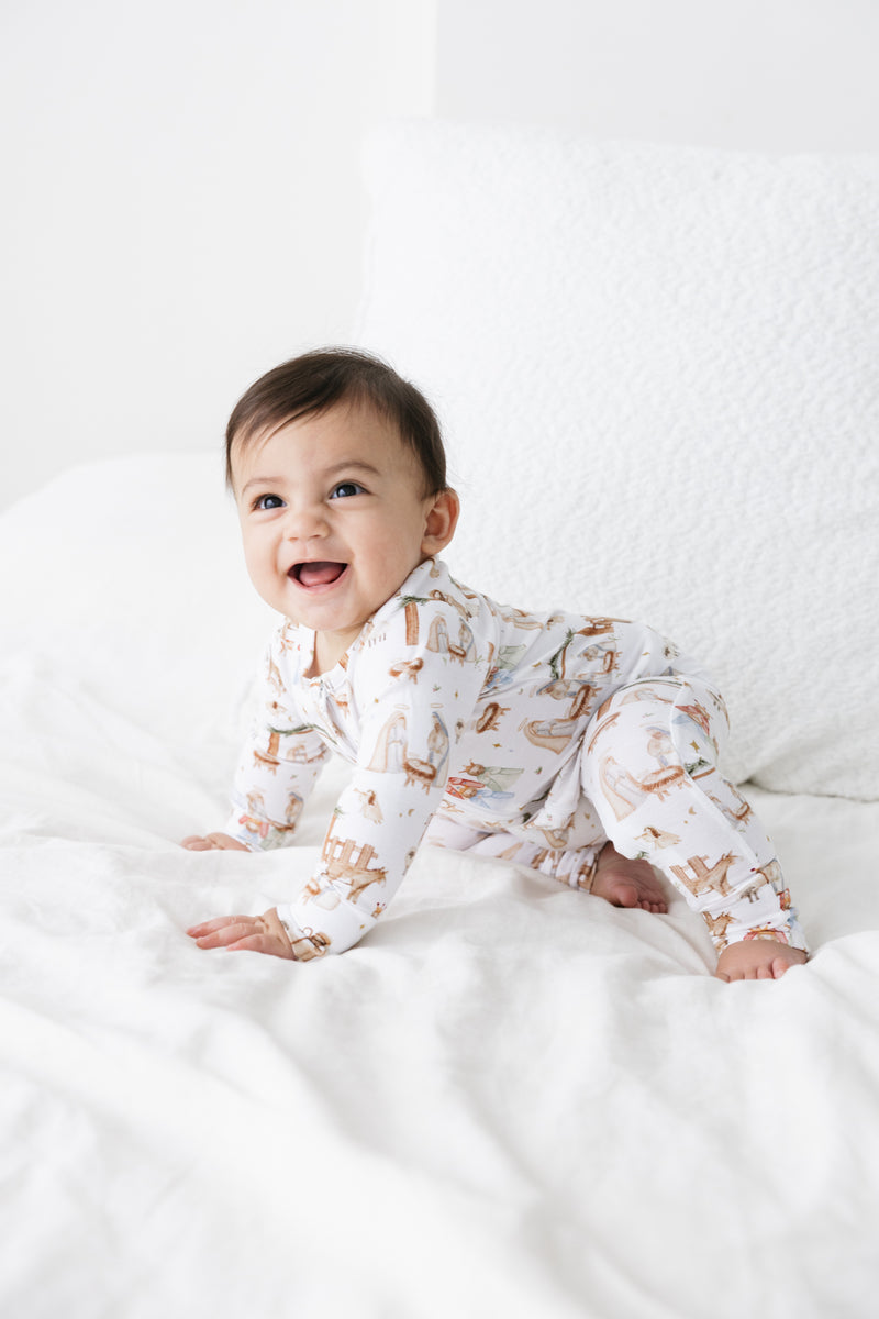 The First Noel Footless Onesie Bamboo